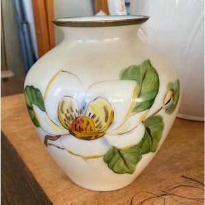 Hand Painted Glass Vase